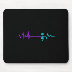 Suicide Prevention Shirt Awareness Semicolon Stay Mouse Pad