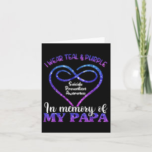 Suicide Prevention Shirt, Teal & Purple In Mem Card