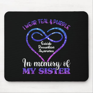 Suicide Prevention Shirt, Teal & Purple In Mem Mouse Pad