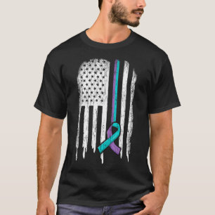 Suicide Prevention Shirt Usa Flag Ribbon Suicide S