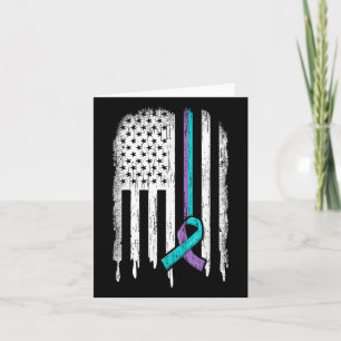 Suicide Prevention Shirt Usa Flag Ribbon Suicide S Card