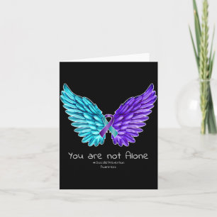 Suicide Prevention Shirt Wings And Ribbon Suicide Card