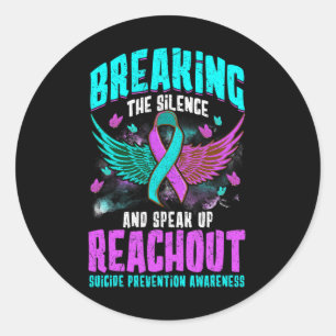 Suicide Prevention Suicide Awareness Ribbon  Classic Round Sticker
