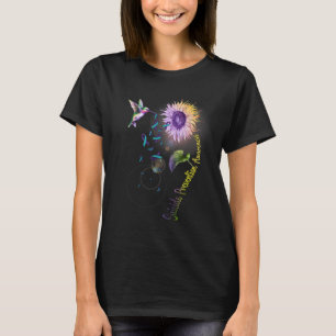 Suicide Prevention Sunflower Hummingbird T-Shirt