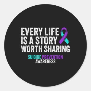 Suicide Prevention Support End The Silence Suicide Classic Round Sticker