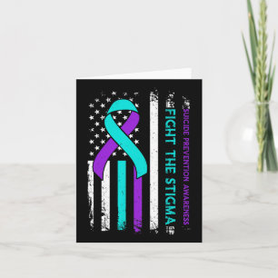 Suicide Prevention Support Fight Stigma Suicide Aw Card