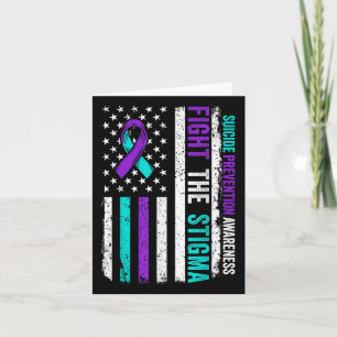 Suicide Prevention Support Fight Stigma Suicide Aw Card