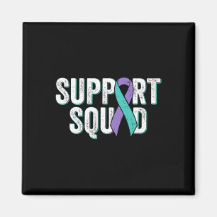 Suicide Prevention Support Squad - Teal Purple Awa Magnet