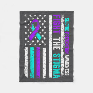 Suicide Prevention Suprt Fight Stigma Suicide Awar Fleece Blanket