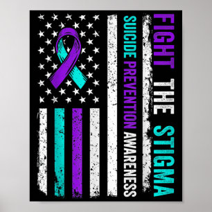 Suicide Prevention Suprt Fight Stigma Suicide Awar Poster