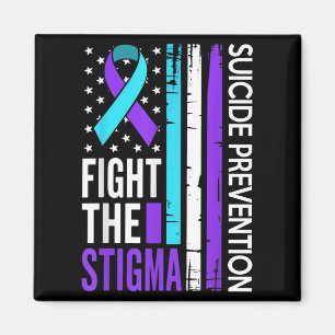 Suicide Prevention Suprt Fight The Stigma Vintage  Magnet