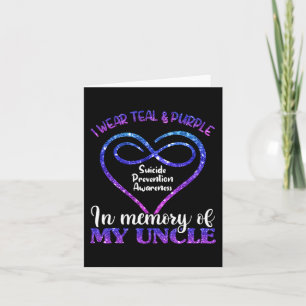 Suicide Prevention Teal and Purple In Memory Of M Card
