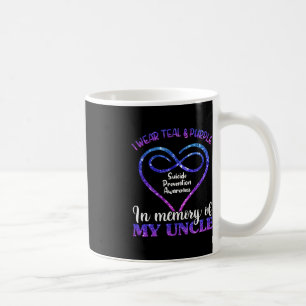 Suicide Prevention Teal and Purple In Memory Of M Coffee Mug
