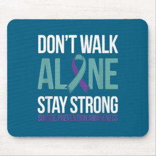Suicide Prevention Teal Purple Ribbon Suprt Mouse Pad