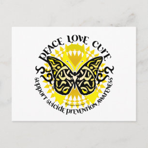 Suicide Prevention Tribal Butterfly Postcard
