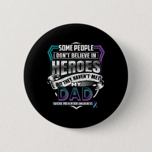 Suicide Prevention Warrior - I Wear Teal Purple Fo 6 Cm Round Badge
