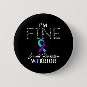 Suicide Prevention Warrior I'm Fine 6 Cm Round Badge