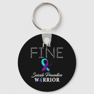 Suicide Prevention Warrior I'm Fine Key Ring