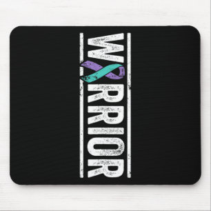 Suicide Prevention Warrior - Sideways Awareness Ri Mouse Pad