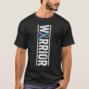 Suicide Prevention Warrior  Sideways Awareness Rib T-Shirt