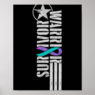 Suicide Prevention Warrior Survivor - Military-Sty Poster
