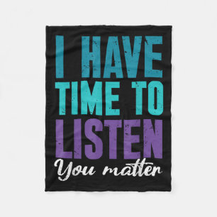 Suicide Prevention You _ I For Suprters Fleece Blanket