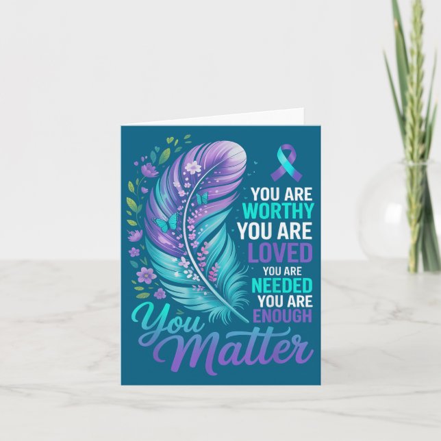 Suicide Prevention You Mental Health Awareness Wom Card (Front)