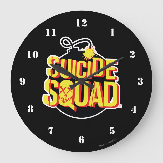 Suicide Squad | Bomb Logo Large Clock (Front)