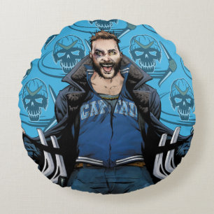 Suicide Squad   Boomerang Comic Book Art Round Cushion
