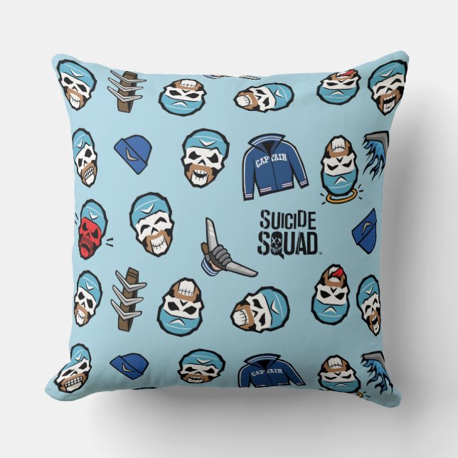 Suicide Squad | Captain Boomerang Emoji Pattern Cushion (Front)