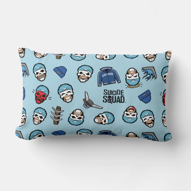 Suicide Squad | Captain Boomerang Emoji Pattern Lumbar Cushion (Front)