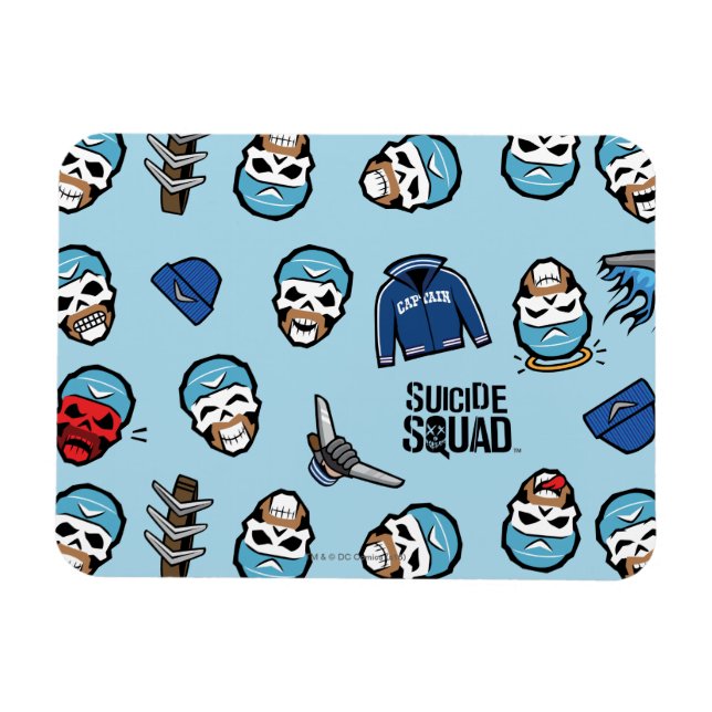 Suicide Squad | Captain Boomerang Emoji Pattern Magnet (Horizontal)