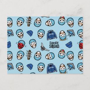 Suicide Squad   Captain Boomerang Emoji Pattern Postcard