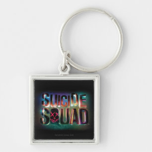 Suicide Squad Colourful Glow Logo Key Ring