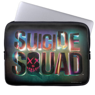 Suicide Squad   Colourful Glow Logo Laptop Sleeve
