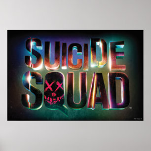 Suicide Squad   Colourful Glow Logo Poster