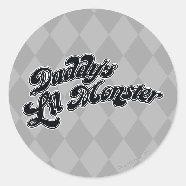 Suicide Squad | Daddy's Lil Monster Classic Round Sticker (Front)