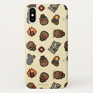 Suicide Squad Deadshot Emoji Pattern iPhone X Case