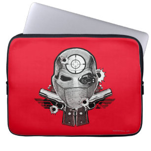 Suicide Squad Deadshot Mask & Guns Tattoo Art Laptop Sleeve