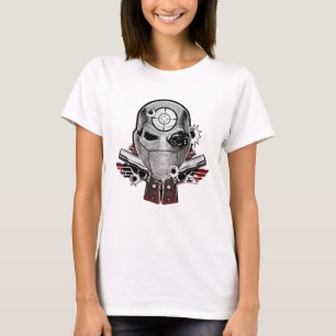 Suicide Squad Deadshot Mask & Guns Tattoo Art T-Shirt