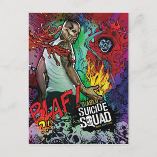 Suicide Squad Diablo Character Graffiti Postcard