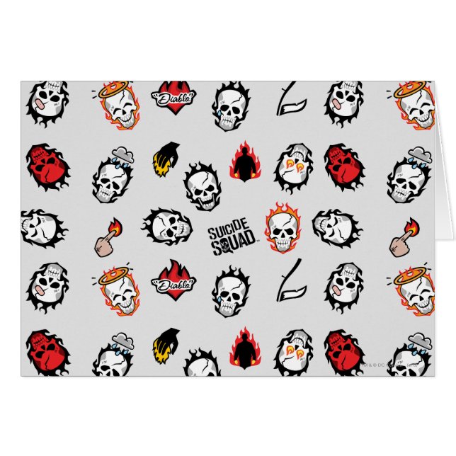 Suicide Squad | Diablo Emoji Pattern (Front Horizontal)