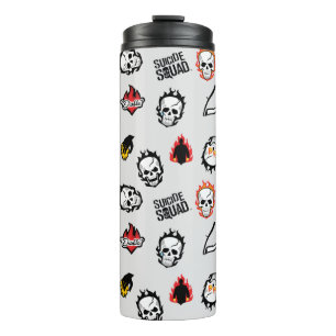 Suicide Squad   Diablo Emoji Pattern Thermal Tumbler
