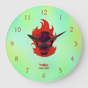 Suicide Squad   Diablo Head Icon Large Clock