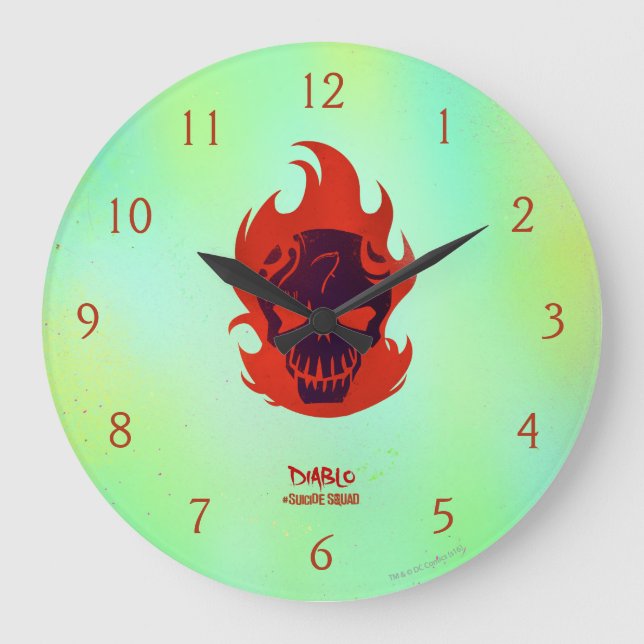 Suicide Squad | Diablo Head Icon Large Clock (Front)