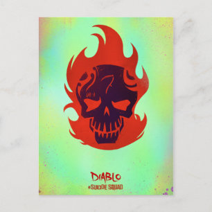 Suicide Squad   Diablo Head Icon Postcard