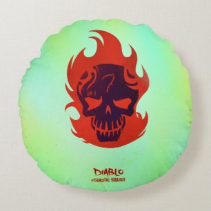Suicide Squad   Diablo Head Icon Round Cushion