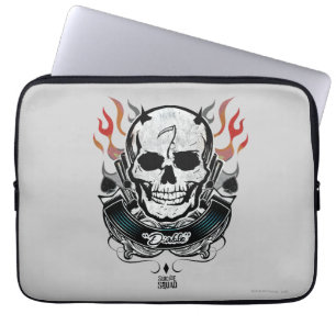 Suicide Squad Diablo Skull & Flames Tattoo Art Laptop Sleeve