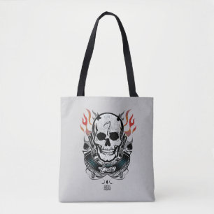 Suicide Squad Diablo Skull & Flames Tattoo Art Tote Bag