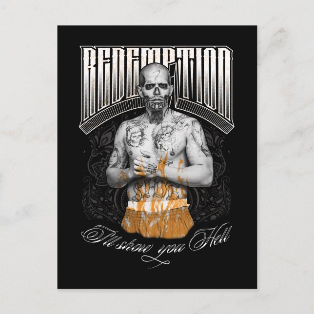 Suicide Squad | El Diablo "Redemption" Tattoo Postcard (Front)